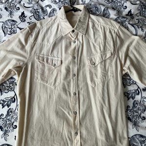 Taylor Stitch "Western Shirt" - Natural Pincord Corduroy - Mens Size XL/44